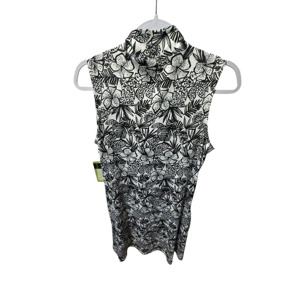 Emerald 18 Golf Dress Size M NWT Black And White Floral - Picture 7 of 13